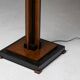 Amsterdam School floor lamp in partially ebonised cherry with a black linen shade.