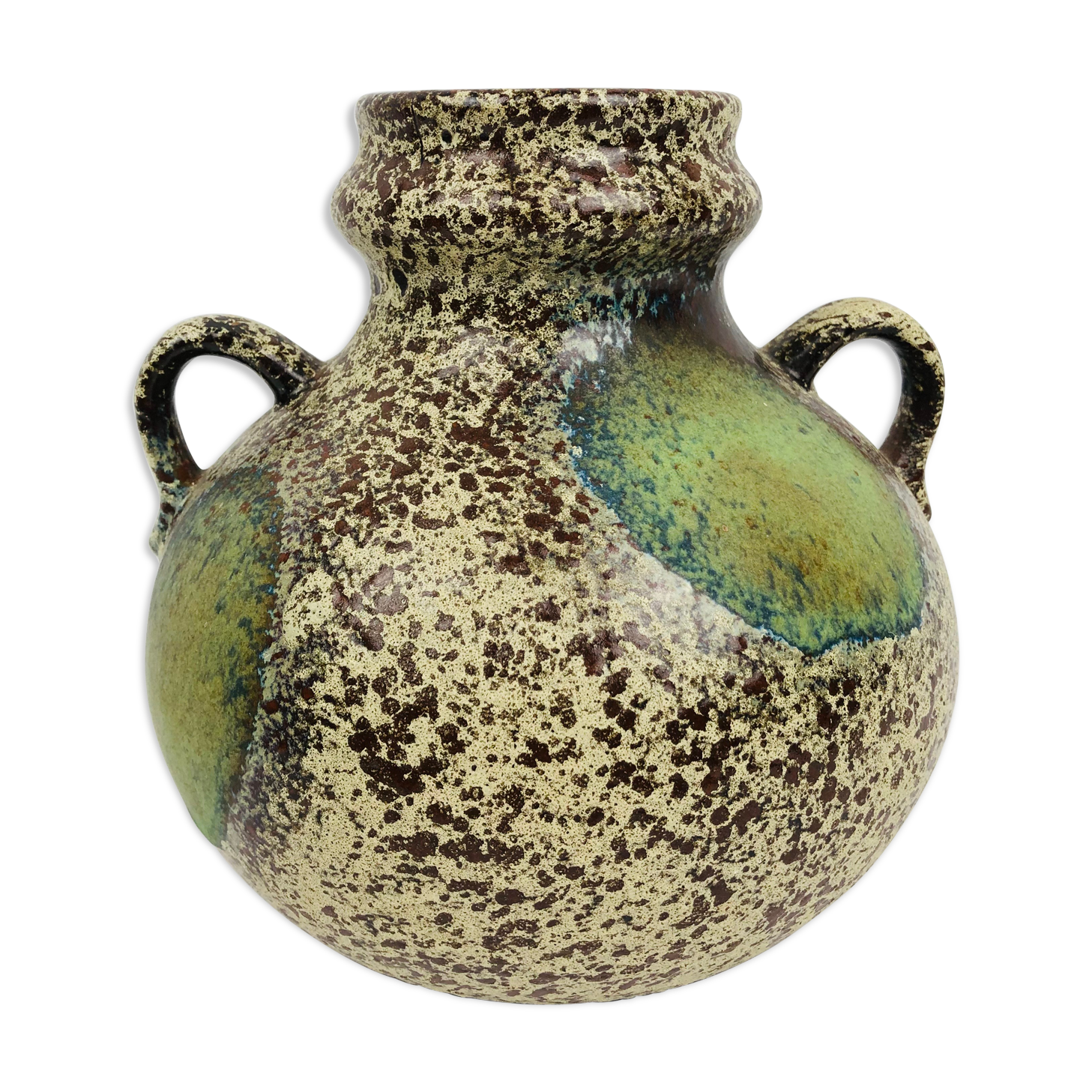 Vintage vase in west germany earthenware