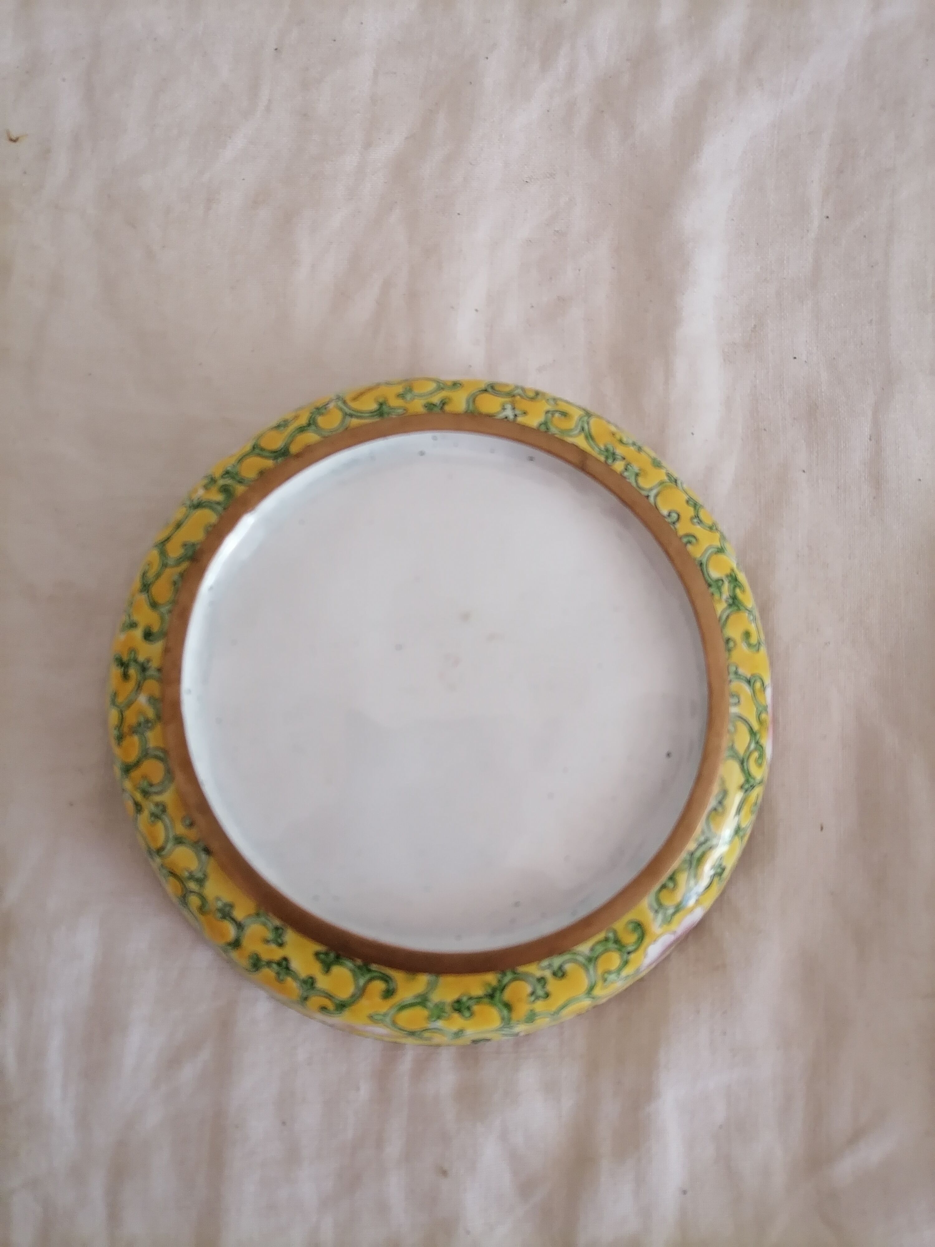 Old Chinese enamelled copper box.