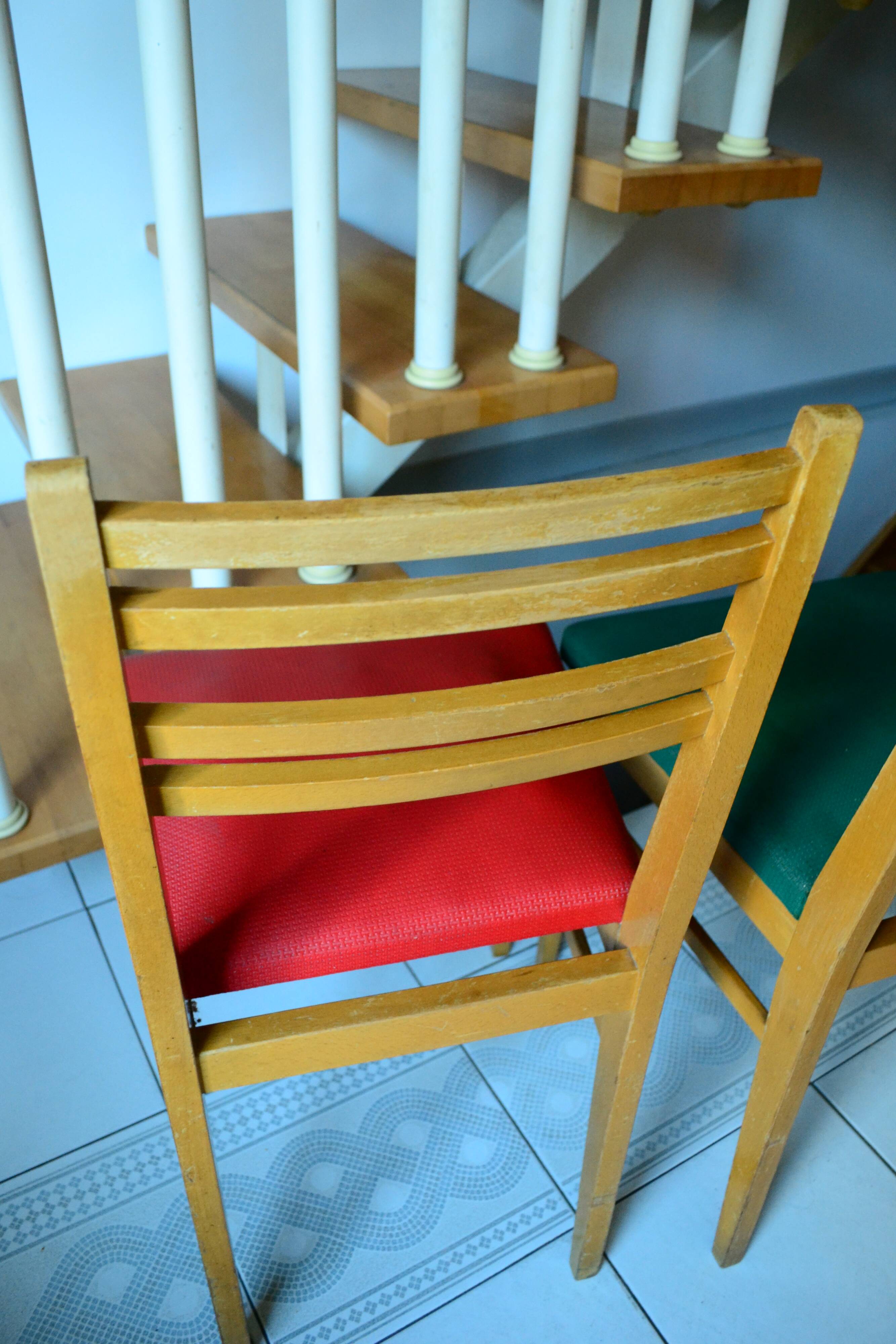 2 vintage beech chairs