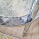 Table d'appoint en marbre et chrome, Italie années 70