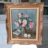 Still life bouquet of flowers oil painting