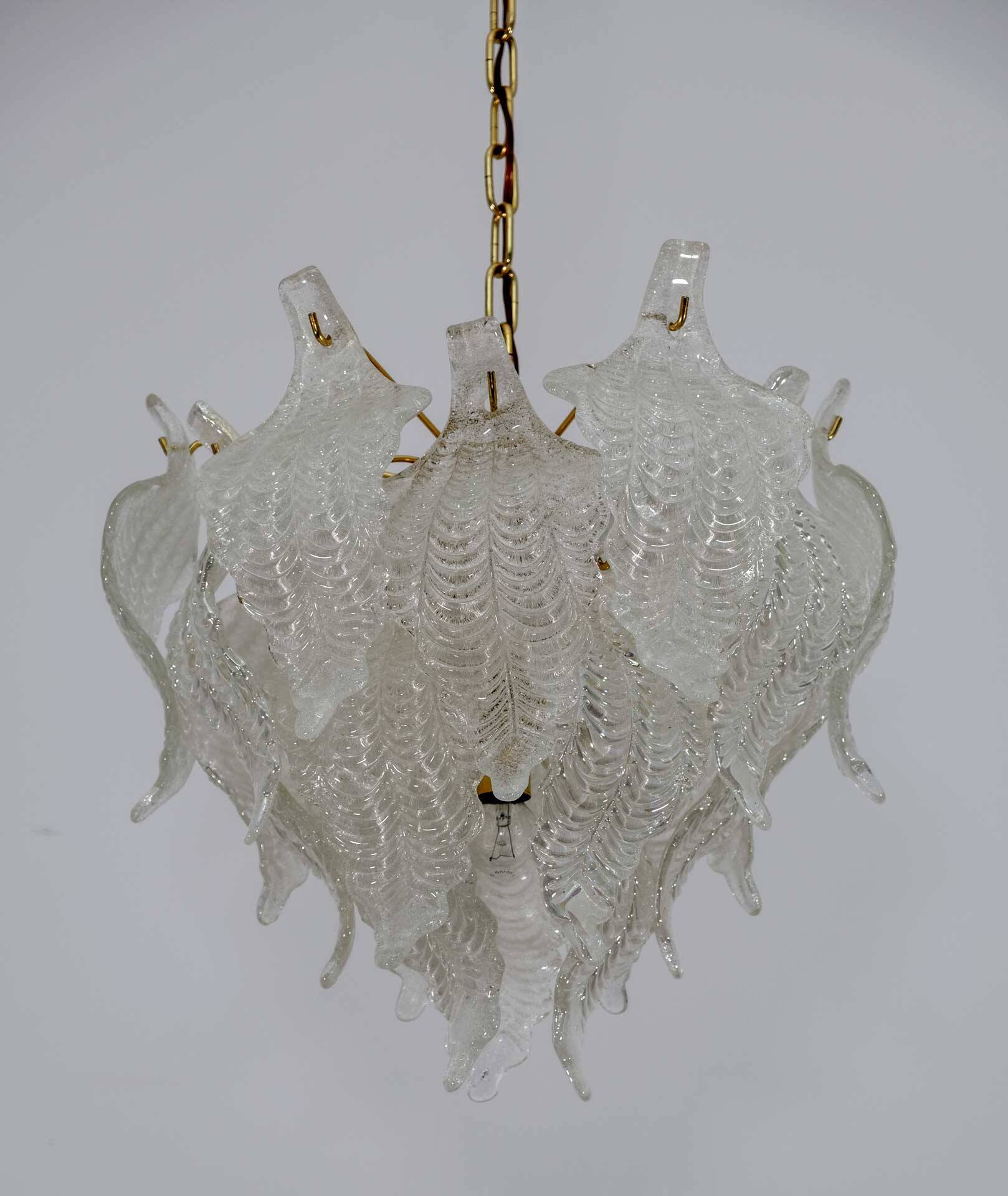 Lustre Mazzega en verre de Murano moderne du milieu du siècle, années 1970