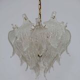 Lustre Mazzega en verre de Murano moderne du milieu du siècle, années 1970