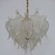 Mazzega Mid-century Modern Murano Glass Leaves Chandelier, 1970s