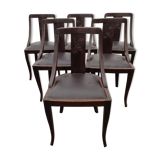 6 art deco period dining chairs