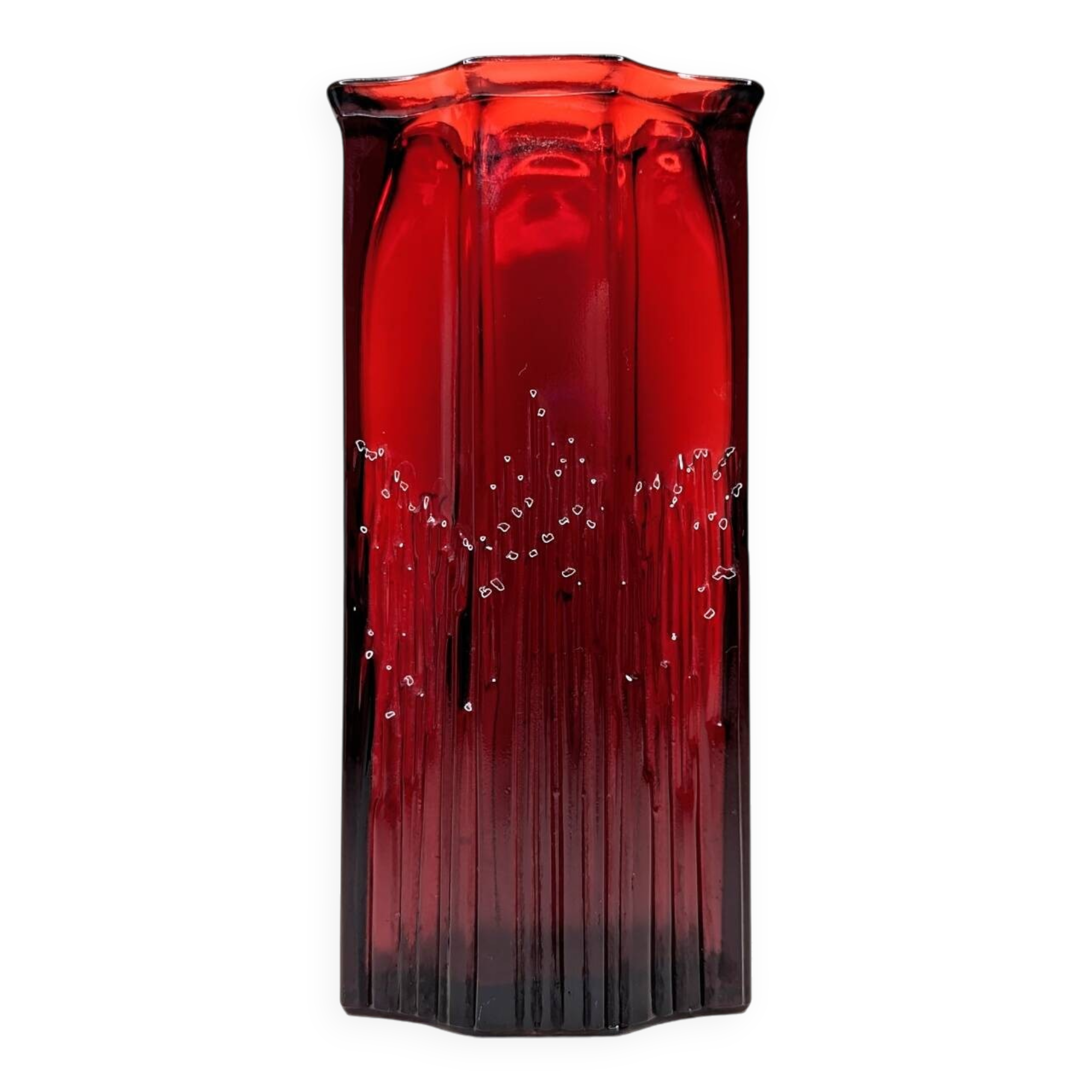Vintage Avon burgundy glass vase