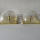 Pair of wall lights or flush mounts in plexiglass by Leola, 1970s, Germany.