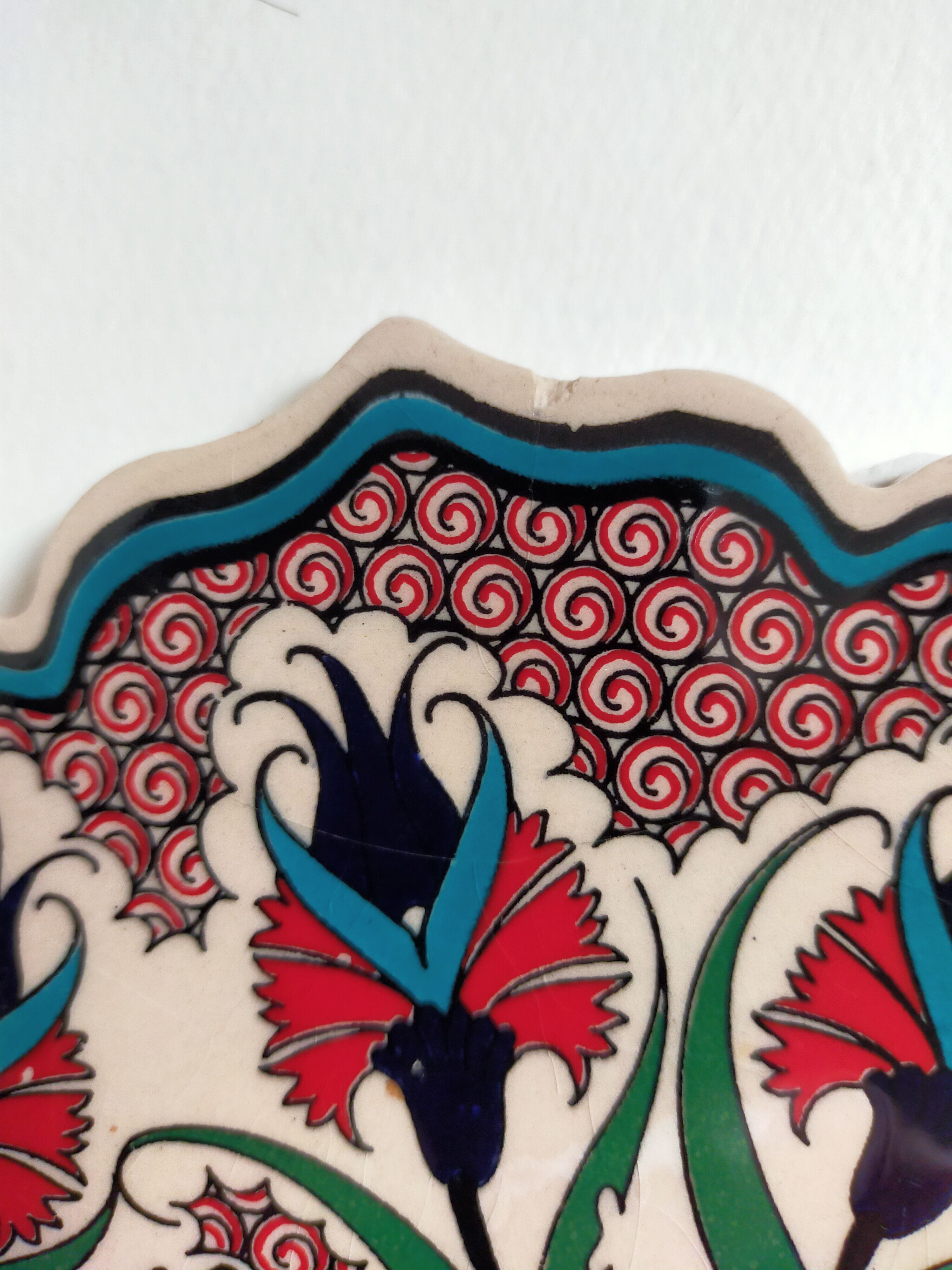 Flowery turkish trivet table mat