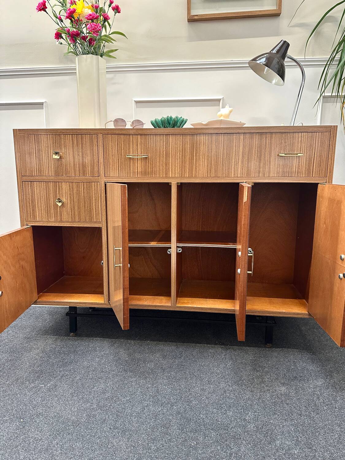 Wood effect formica sideboard