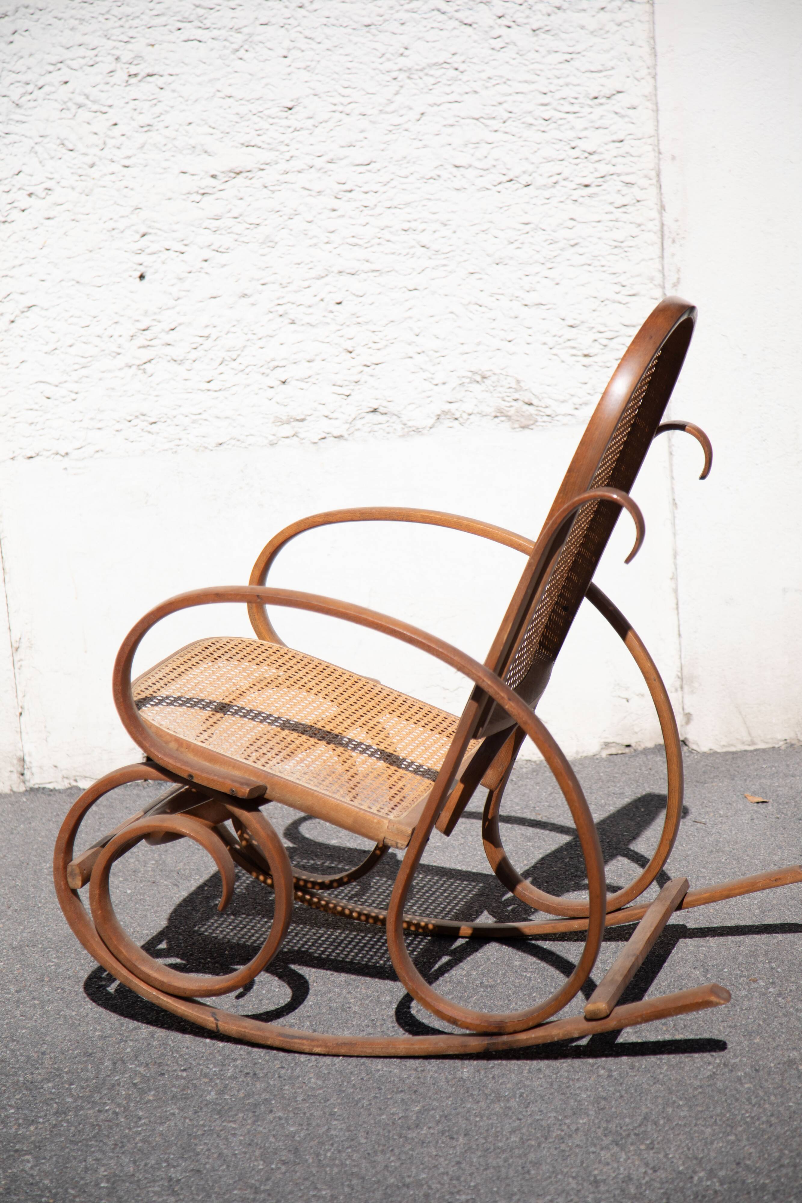 Rocking Chair Cannage Turned wood