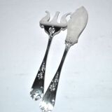 Vintage fish cutlery set 8 forks + 8 knives + deetjen rocaille louis xv service n°25