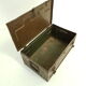 Old crate or military trunk metal patina original vintage canteen