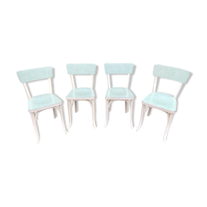 4 chaises baumann bois - 1960