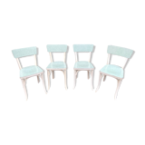 4 baumann chairs wood and formica 1960