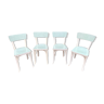 4 chaises baumann bois et formica 1960