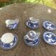 Porcelain tea set with dragon or cherry blossom motif