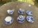 Porcelain tea set with dragon or cherry blossom motif