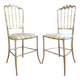 Paire de chaises Chiaviari en laiton