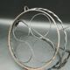 Art Deco wrought iron and frosted glass servant with vine leaves circa 1930