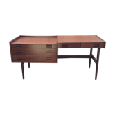 Midcentury desk with box and mahogany finish L166