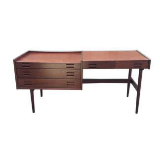 Midcentury desk with box and mahogany finish L166