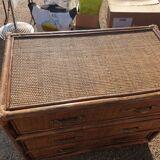 Commode Rotin 3 tiroirs