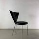 6 black leatherette metal chairs from Lubke, Germany, 1990s