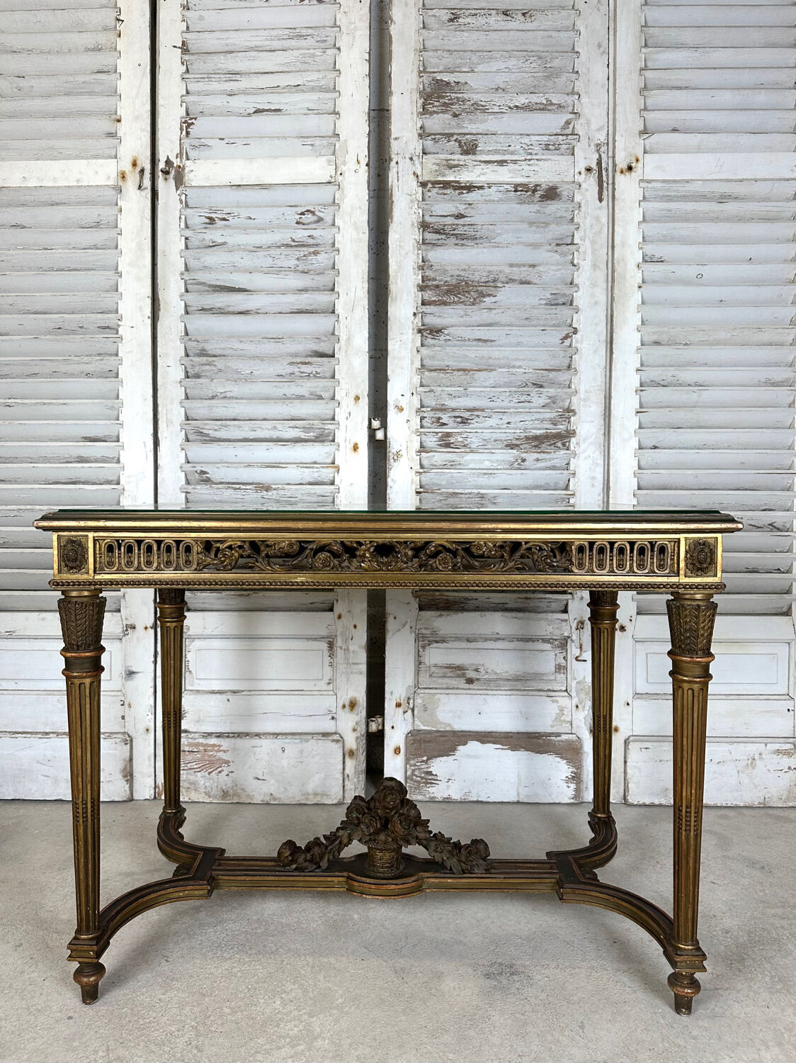Golden Louis XVI style table