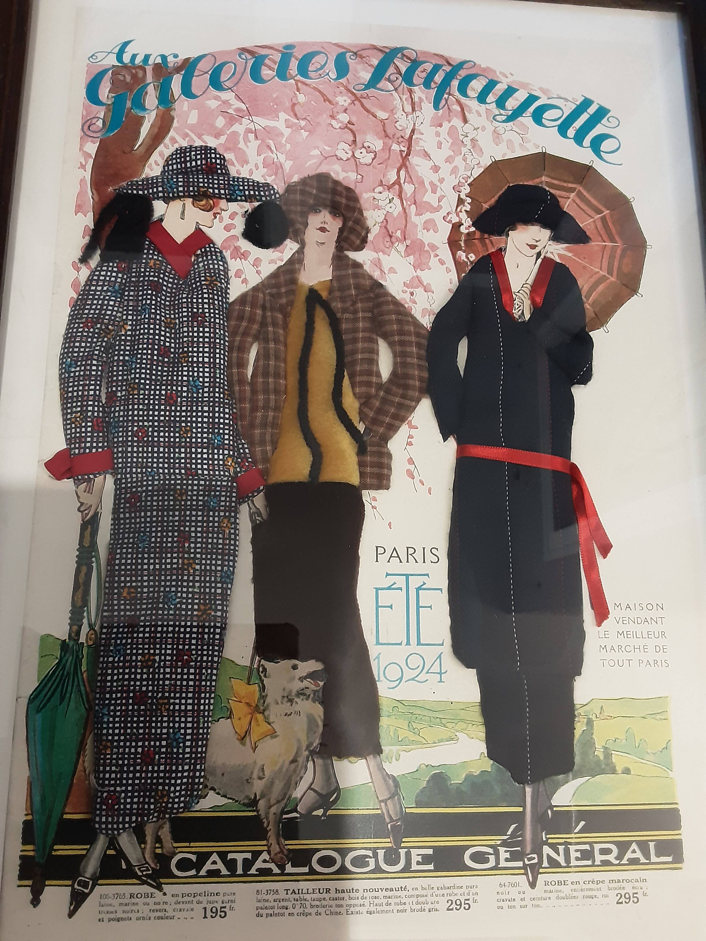 Fashion painting 1924 At Galeries Lafayette