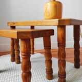 Danish nesting coffee tables in solid wood – Vintage
