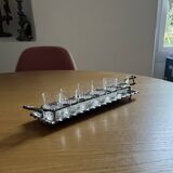 Baccarat liqueur set, glasses, and stand. Rare item.