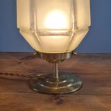 Table lamp in pressed glass