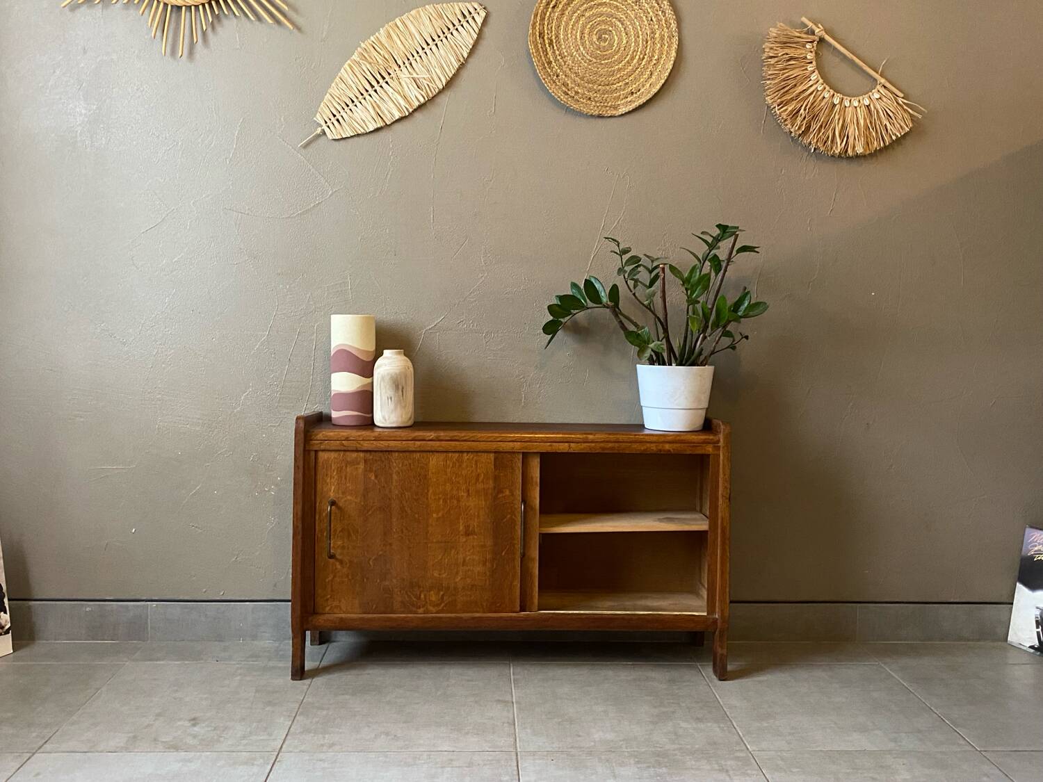 Small vintage wooden storage unit