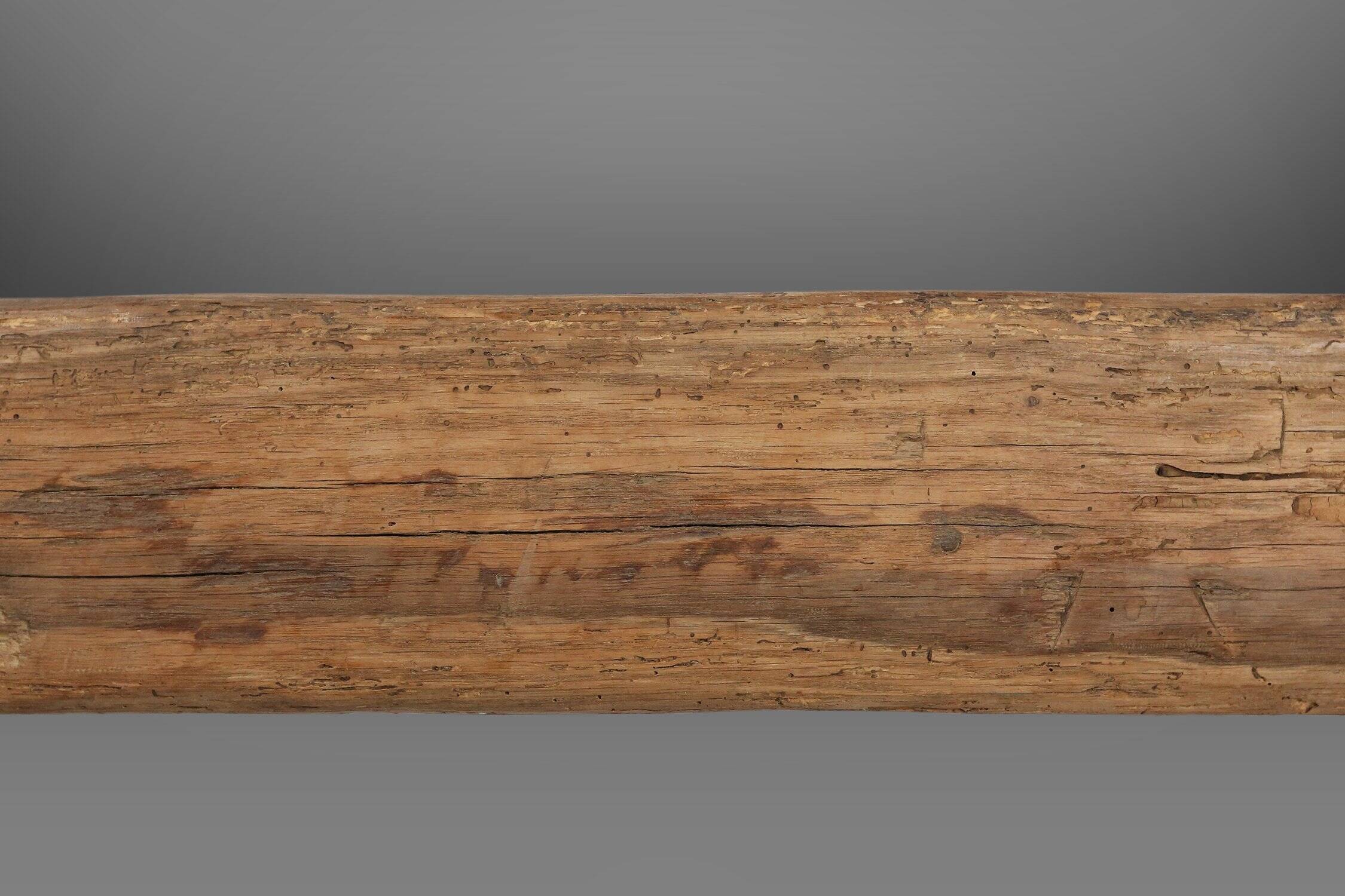 Rustic Tree Trunk Bench, France 1850s
