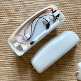 Holophane wall lamps and opaline glass 60s