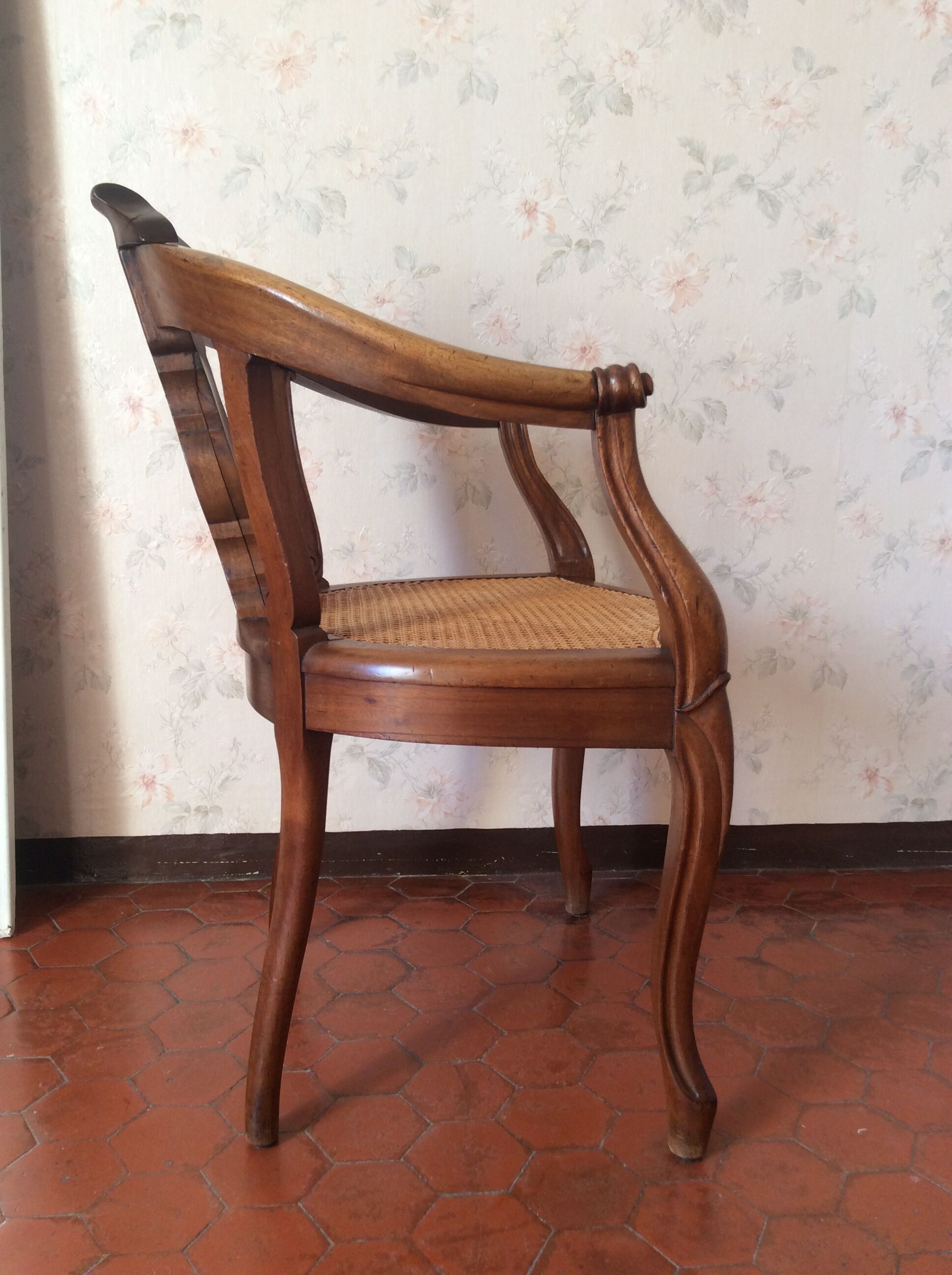 Old cane office chair