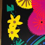 Affiche ancienne serigraphiée par Jungbluth pour Varig  - Japon -
