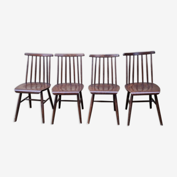 Ensemble de 4 chaises scandinaves Ilmari Tapiovaara, années 60, vintage