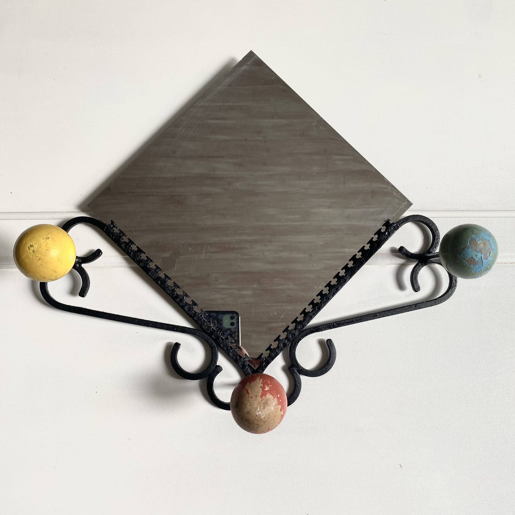 Vintage coat rack with mirror