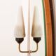 Rare mid-century modern Scandinavian wall mirror with a console and a light, 1950s