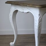 White base oak coffee table