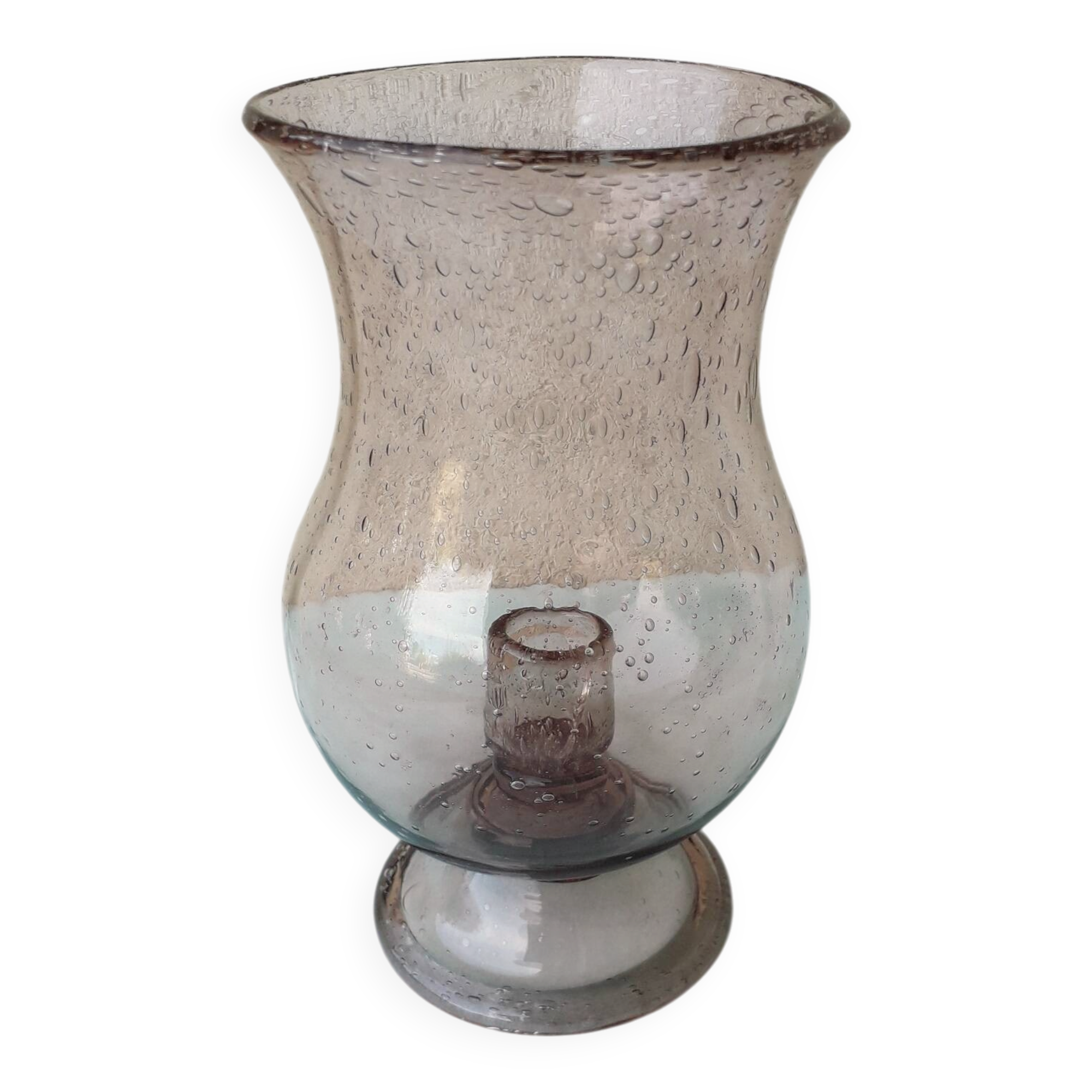 Bubble glass candlestick