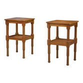 Pair of pine bedside tables from the 1960s.