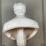 Buste masculin en marbre blanc statuaire, Carrare vers 1900