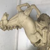 Coffee table glass top on 4 vintage horses