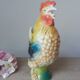 Vintage ceramic jug rooster – soft yellow and blue colours, vintage.