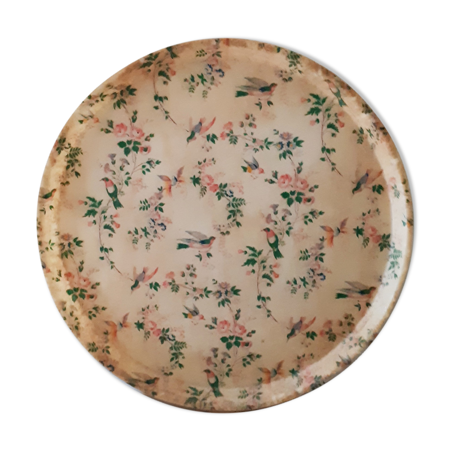 Round fiberglass serving tray