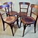 4 chaises bistrot Japy et Delbos début XXe