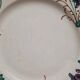 Old Gien plate with purple floral decoration, ironstone, country style.